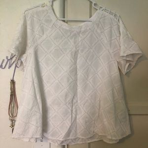 Madewell medium white peasant top